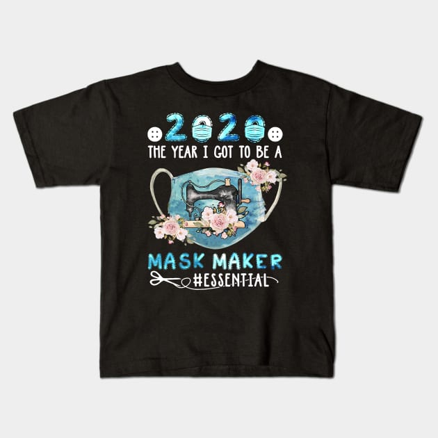 2020 The year I Got To Be A Mask Maker Quilt Essential Kids T-Shirt by Phylis Lynn Spencer